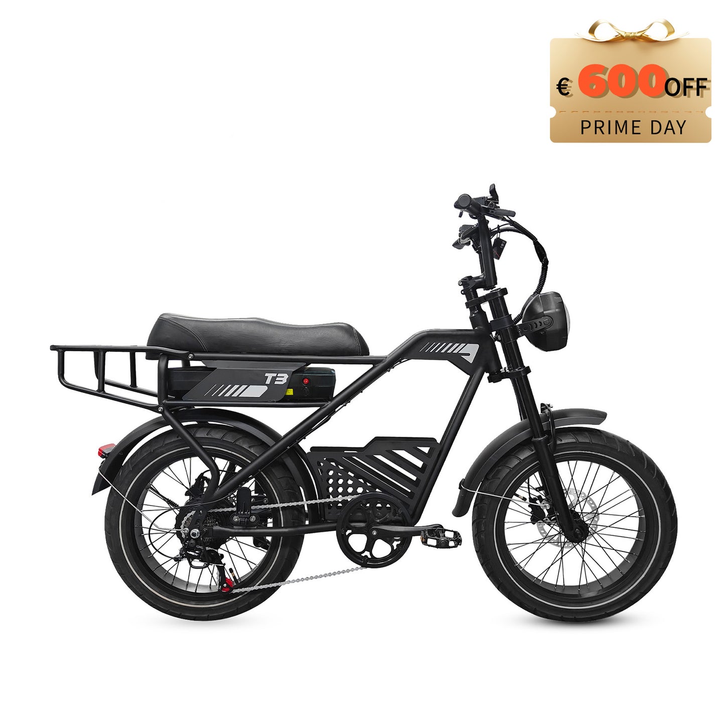 AVDLBIKE T3 20" x 4.0" Fat Tire Electric Bike for Adults – 250W, 48V 18Ah, 25 km/h