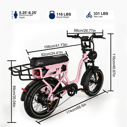 Electric Bike For Adults Top Speed 25 km/h Commuting Ebike With Shimano 7 Speed | T7