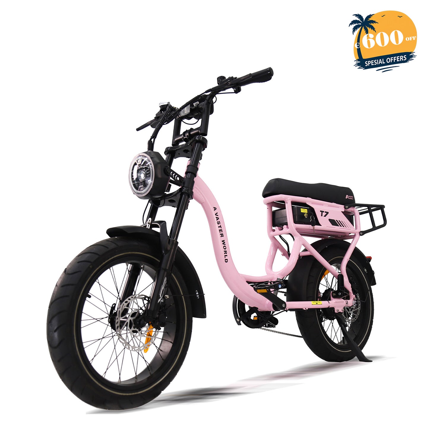 AVDLBIKE T7 Electric Bike | 20" x 4" Fat Tire | 250W | 48V 18Ah | 70KM Range | 25 km/h