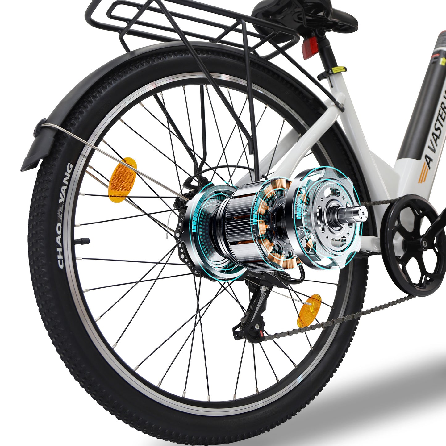 Ebike for Adult 26 Inch City Bike, 250W Motor, 48V 499 Wh Battery ,60-70 Km PAS Reichweite, 7 Gang Schaltung | A32 Pink