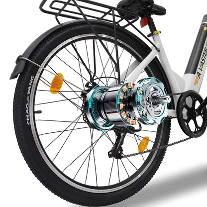 Ebike for Adult 26 Inch City Bike, 250W Motor, 48V 499 Wh Battery ,60-70 Km PAS Reichweite, 7 Gang Schaltung | A32 Pink