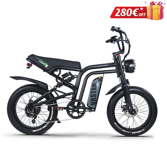 AVDL BIKE A50 Velo Electrique 20" - Fat Bike Tout Terrain - Moteur 250W-25km/h-Batterie 48V 14.25Ah - Autonomie 60-120km - Noir